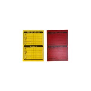CARTÃO ARBITRAGEM VERMELHO E AMARELO