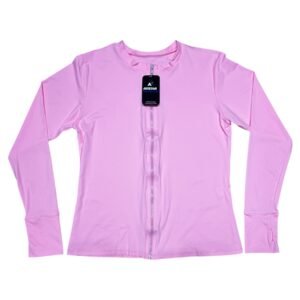 CASACO FEMININO COM DEDAL E ZIPER ROSA