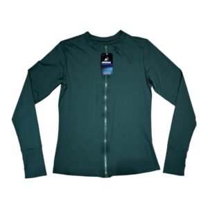 CASACO FEMININO COM DEDAL E ZIPER VERDE