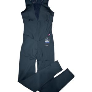MACACÃO FITNESS LONGO FEMININO COM RENDA PRETO