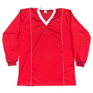 CAMISA GOLEIRO MANGA LONGA VERMELHO COM BRANCO